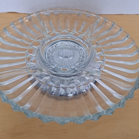 Kromex glass vintage Lazy Suzan appetizer tray serving tray platter made  in USA - Picture 4 of 12